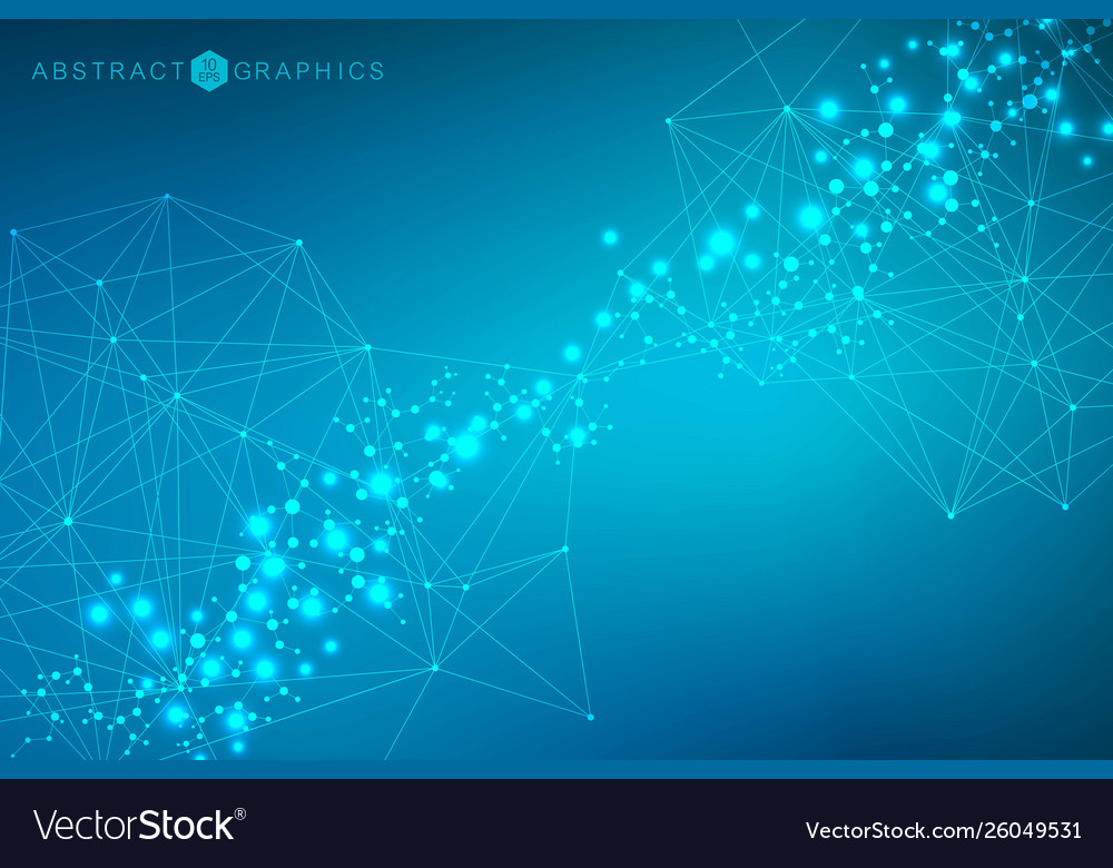 Geometric abstract background with connected line vector image Geometric abstract background with connected line