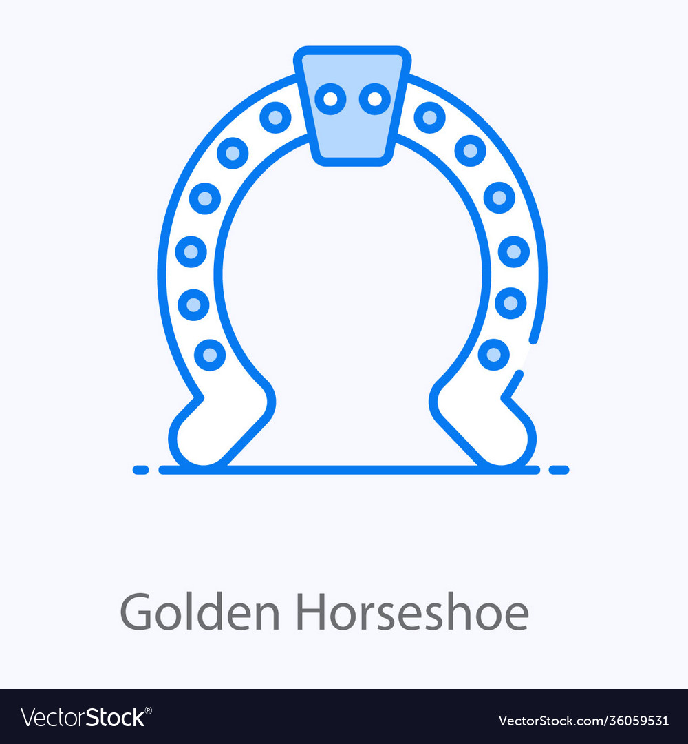 Golden horseshoe Royalty Free Vector Image - VectorStock