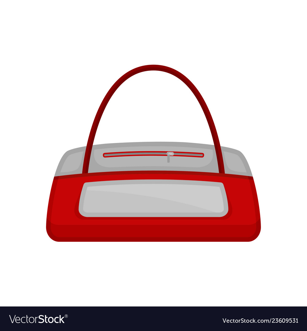 Gym duffel bag in red-white color