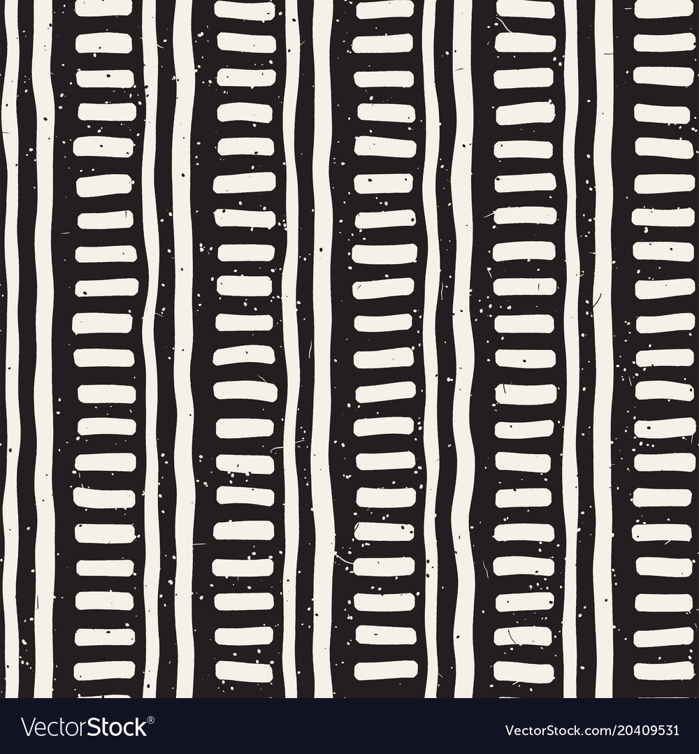 Hand drawn seamless repeating pattern with lines
