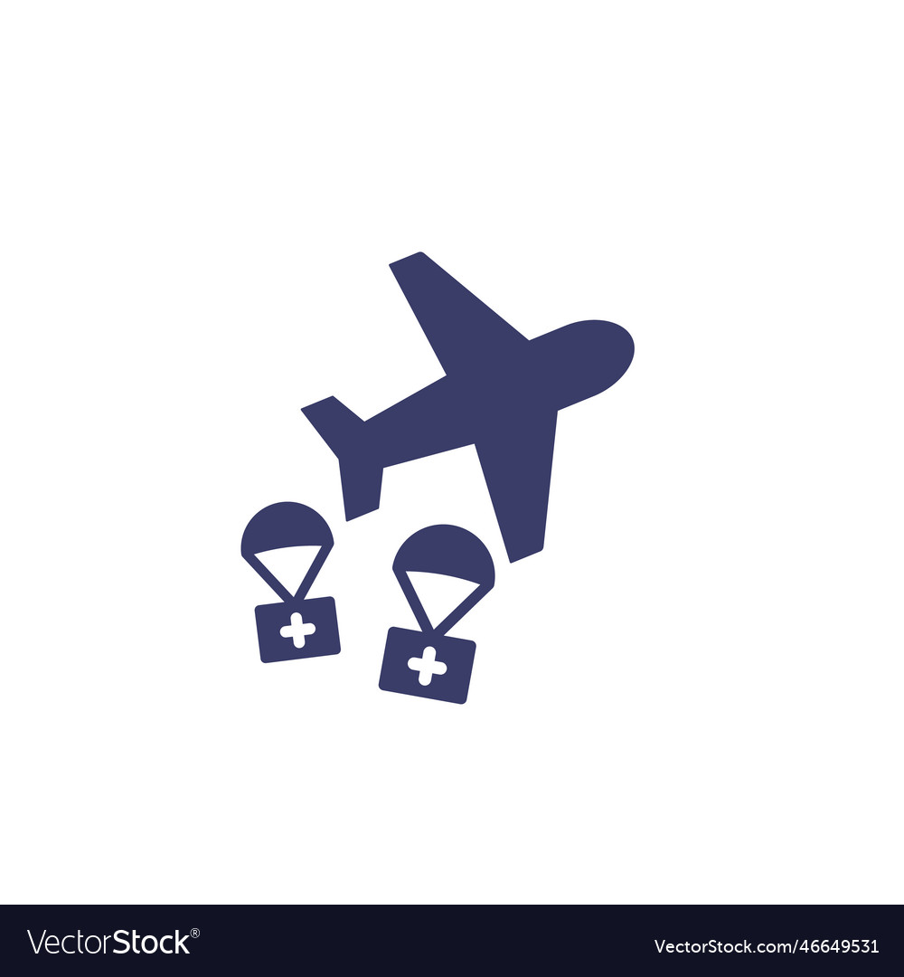 Humanitarian Aid Airplane Icon