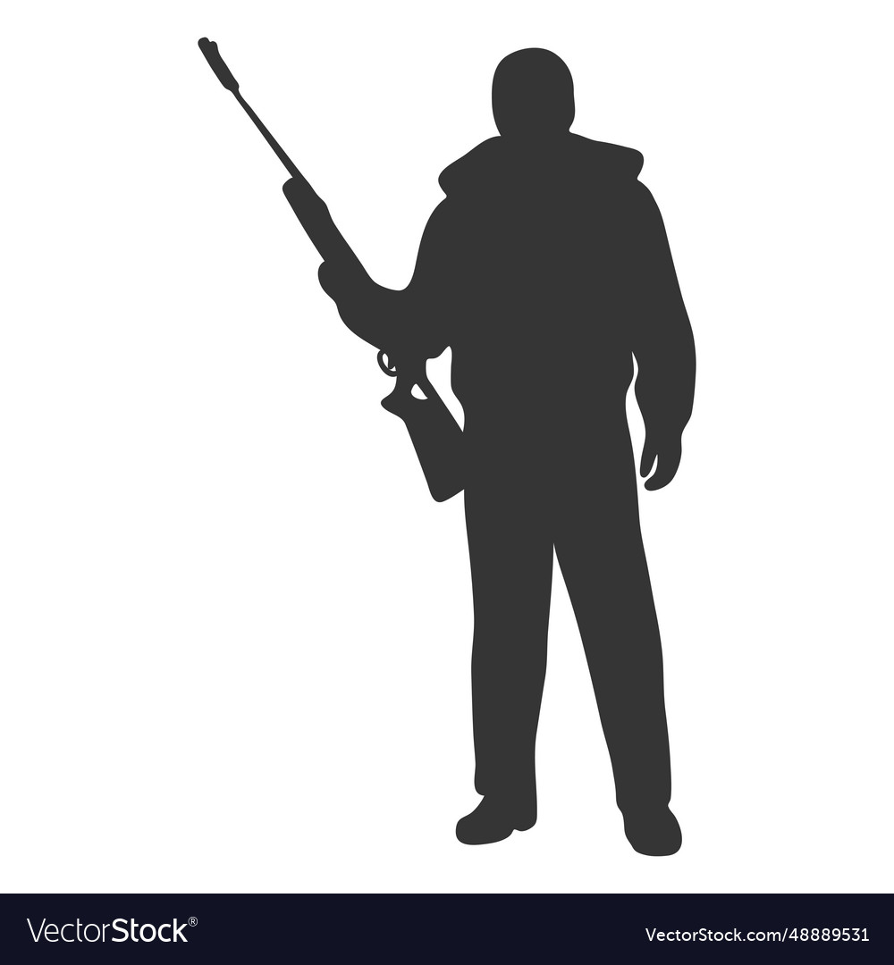 Hunter gun front ease silhouette