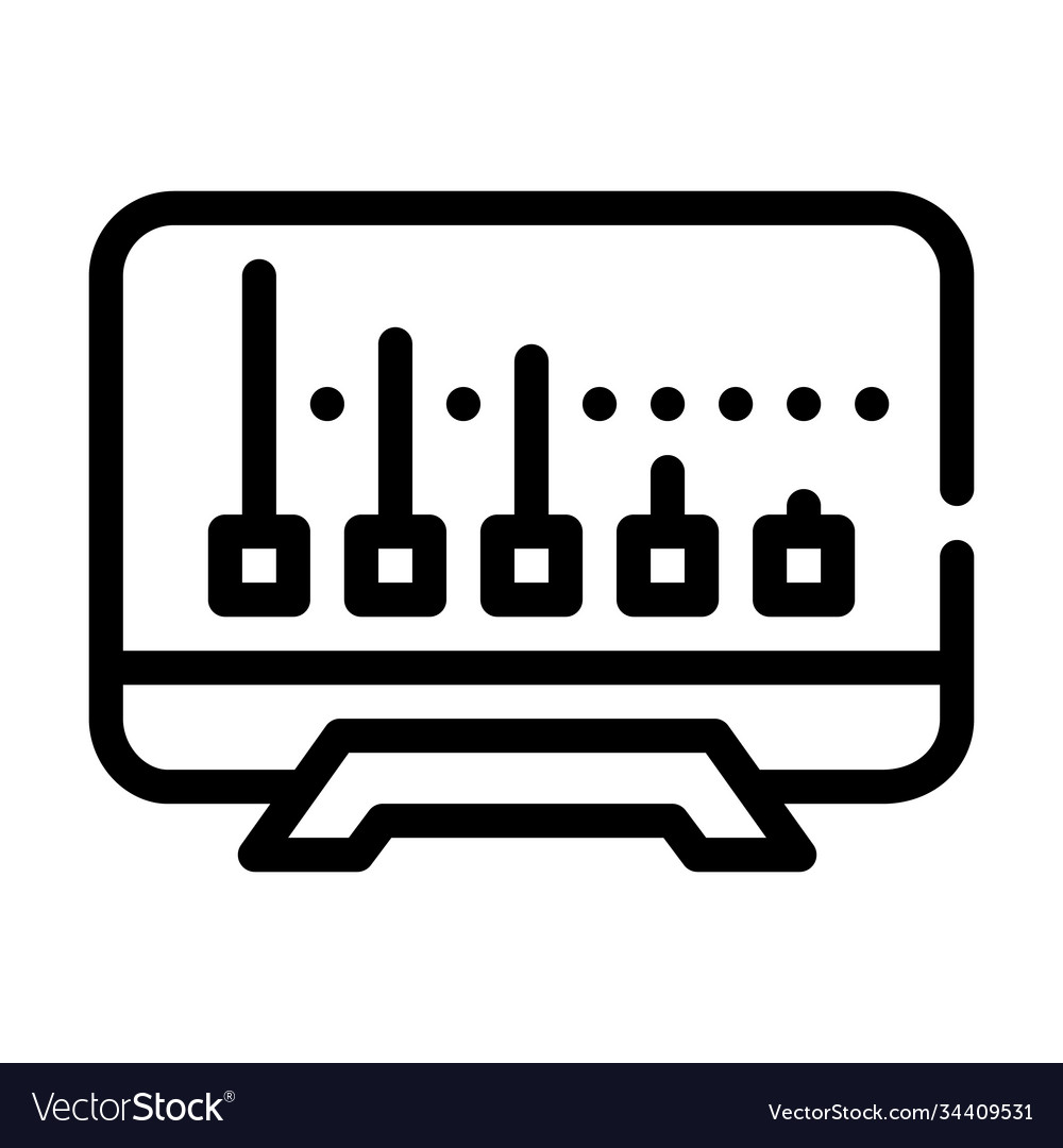 Minimum pass rating line icon Vector Image Minimum pass rating line icon