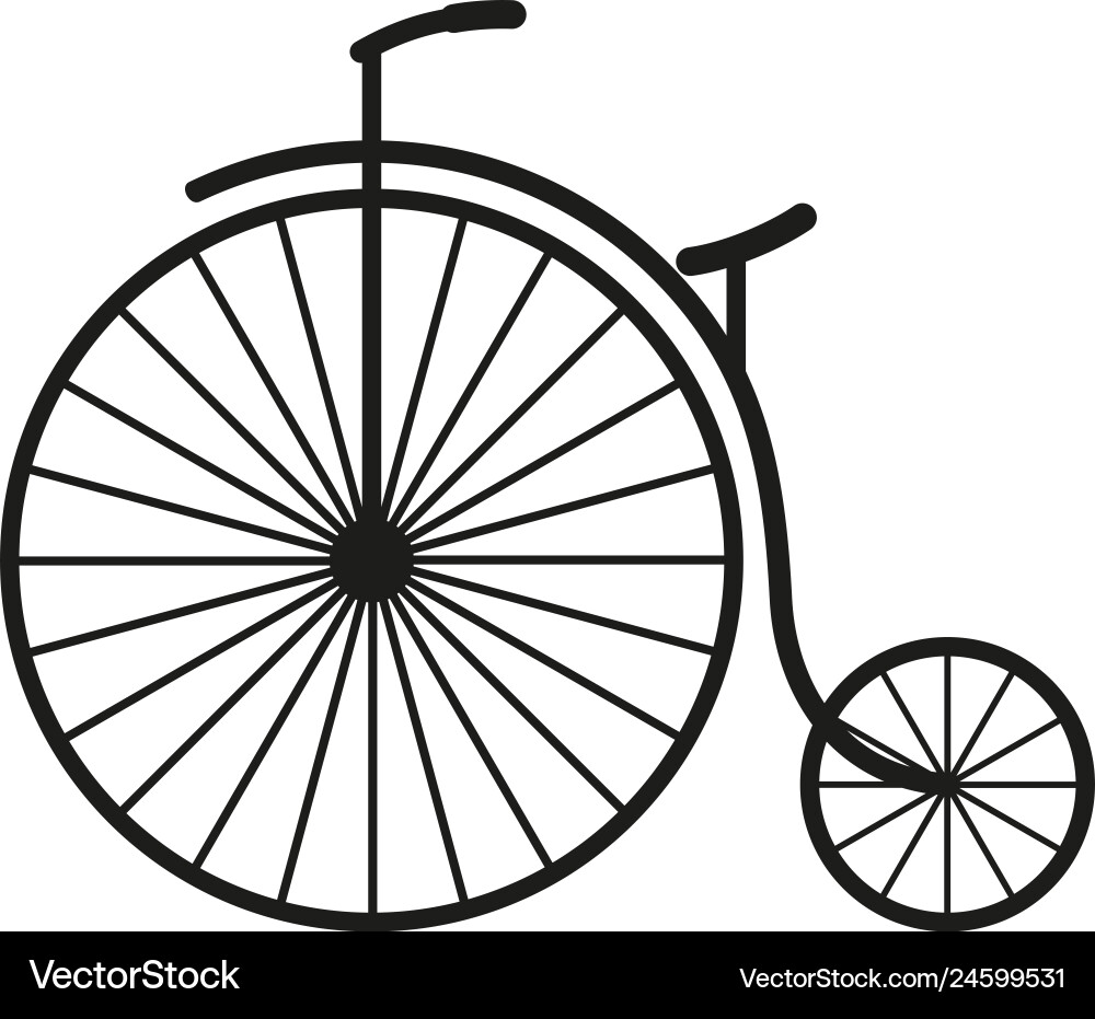 Old simple bicycle Royalty Free Vector Image - VectorStock