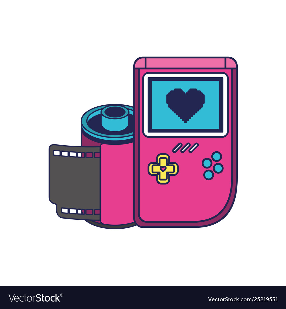 Retro roll photographic and handle video game