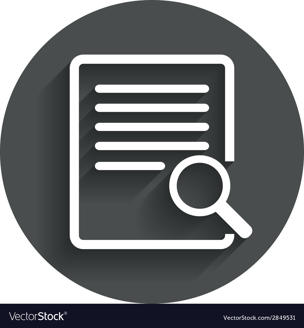 Search in file sign icon find document