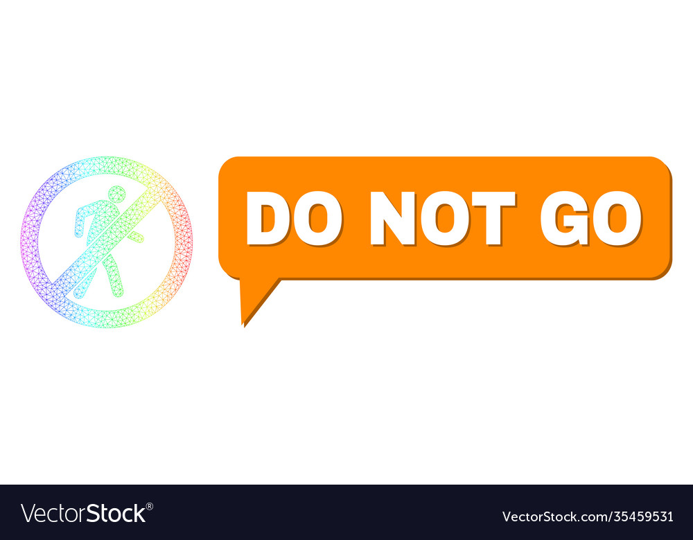 Spectrum net gradient no pedestrian walking icon vector image Spectrum net gradient no pedestrian walking icon