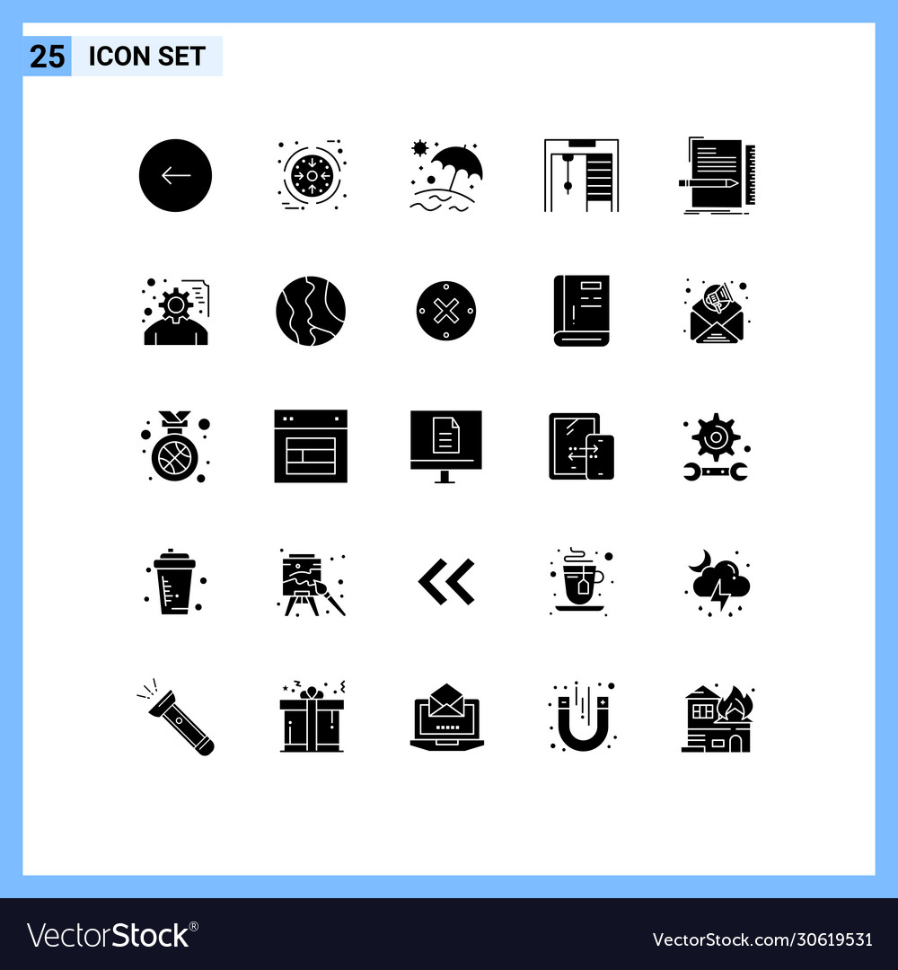 Stock icon pack 25 line signs and symbols