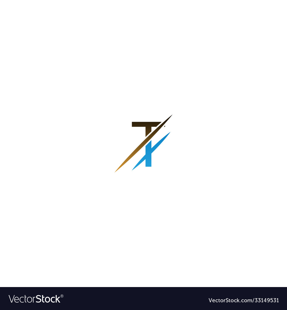 T letter slash logo concept icon