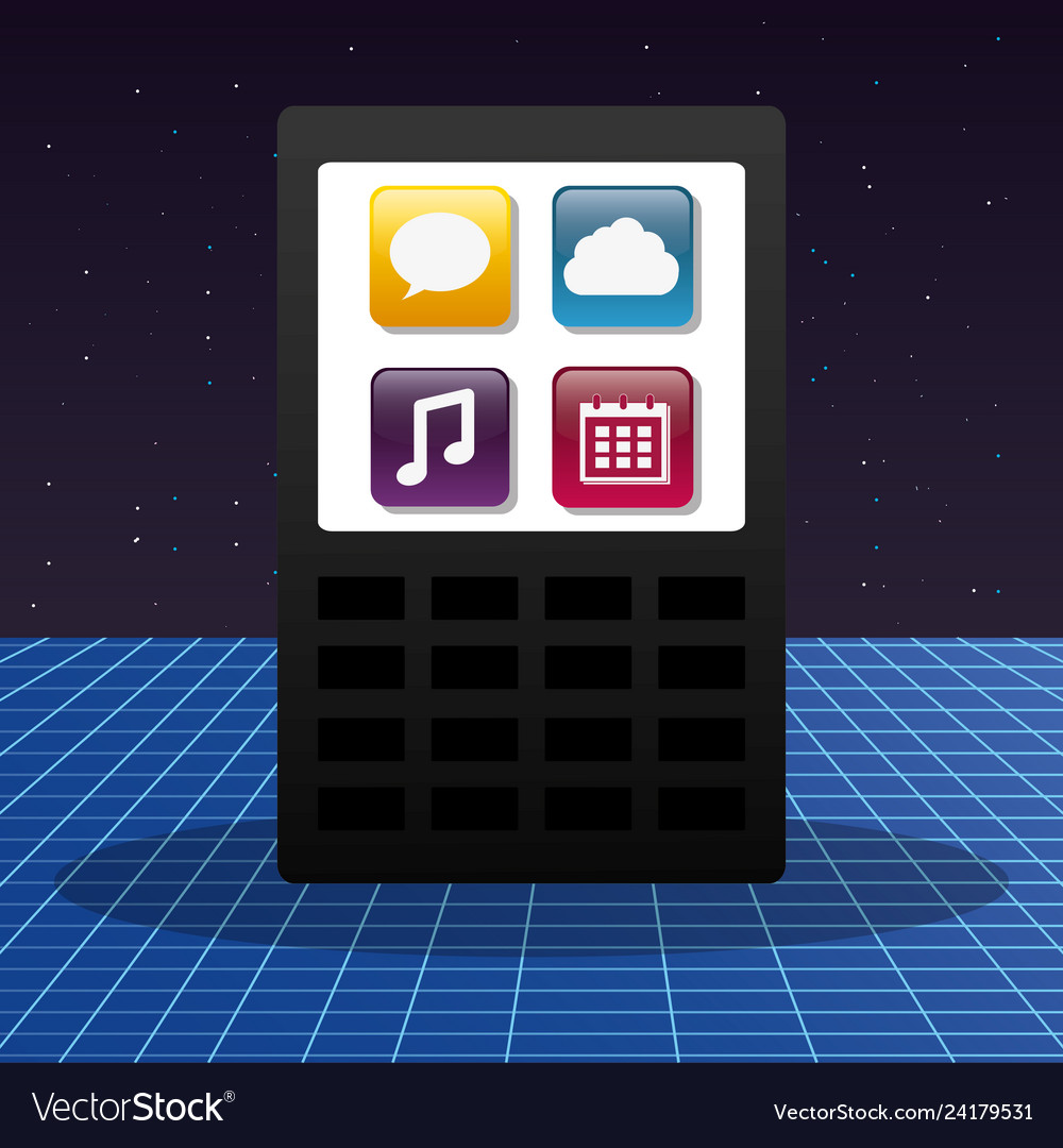 Tablet with applications menu Vector Image Tablet with applications menu