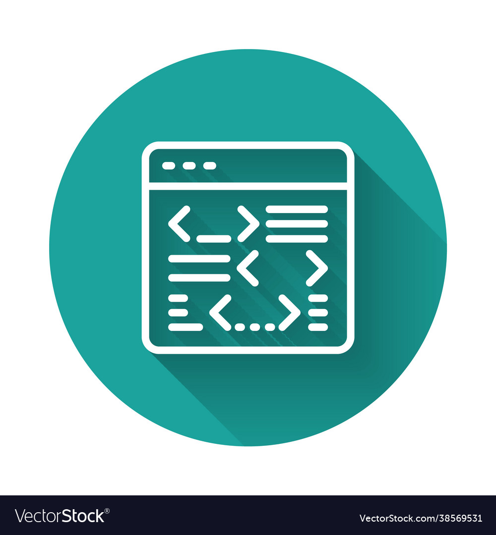 White line software web developer programming vector image White line software web developer programming