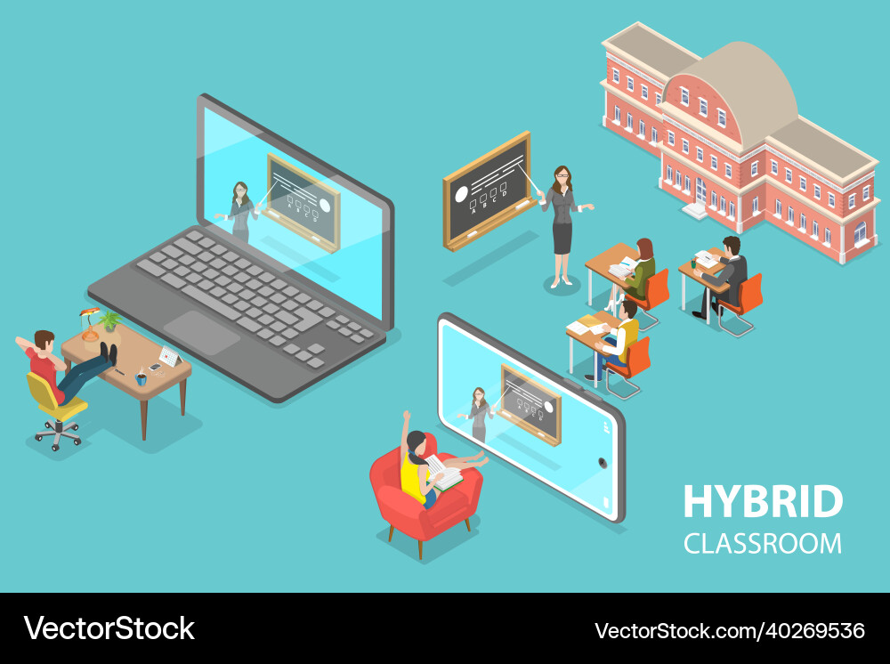 3d isometric flat conceptual Royalty Free Vector Image