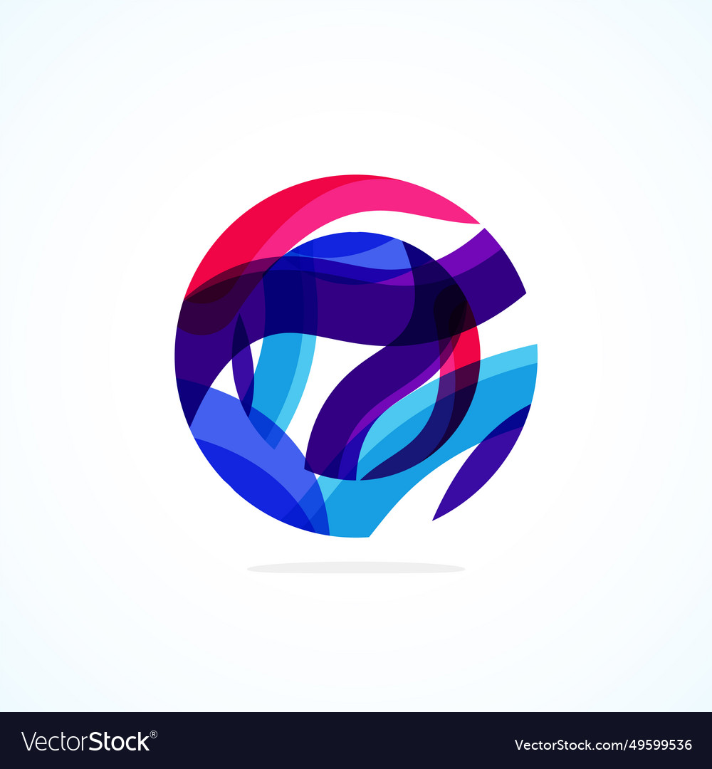 Abstract circle logo - minimalist emblem timeless Vector Image