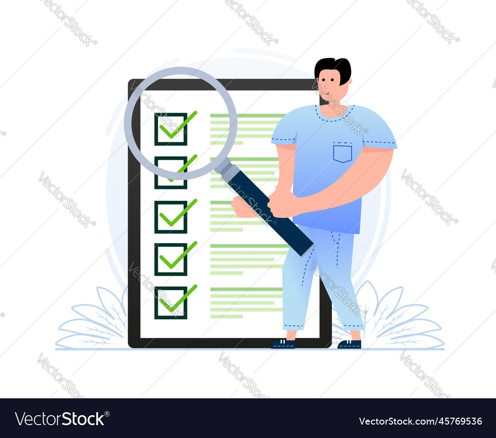 Checklist clipboard check list and marks vector image Checklist clipboard check list and marks