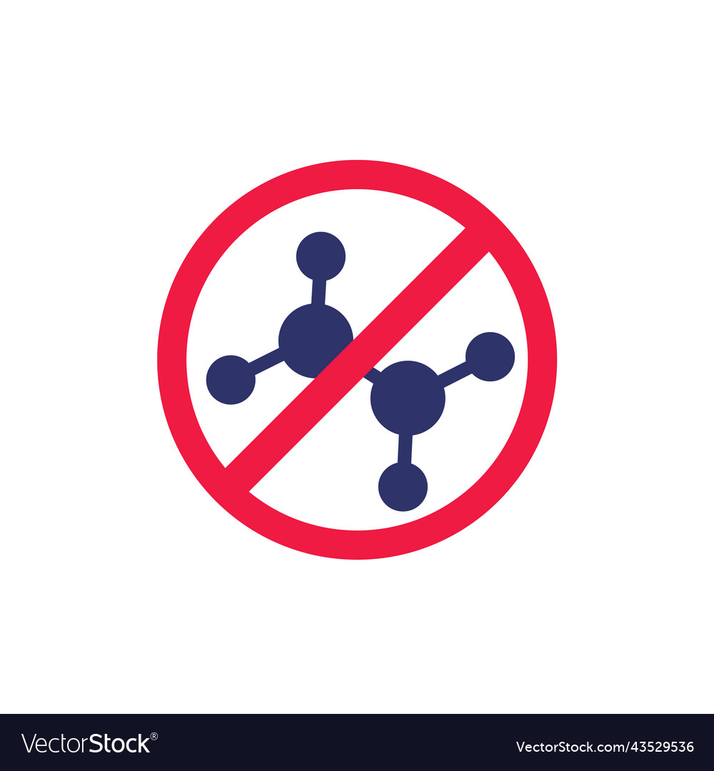 Chemical free icon with a molecule