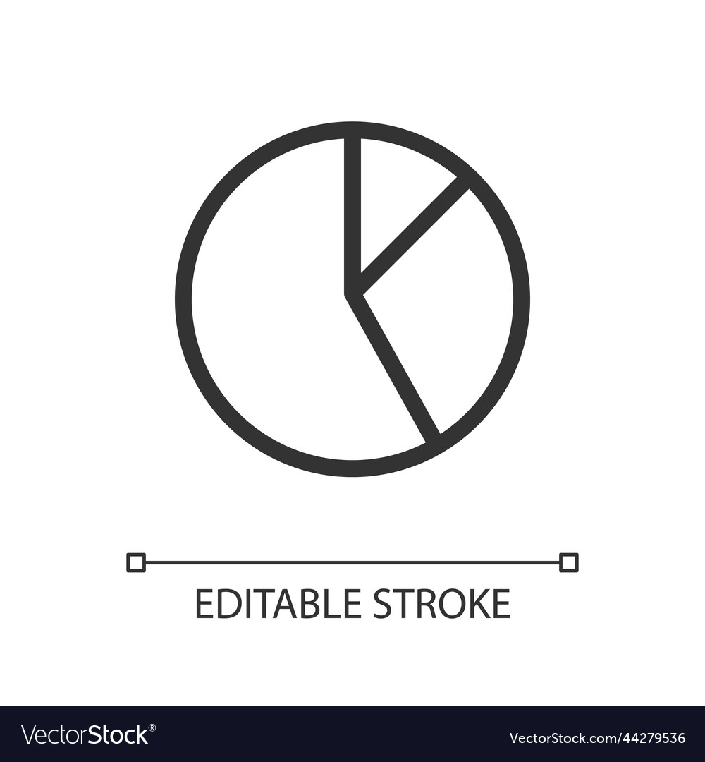 Circle chart pixel perfect linear ui icon vector image Circle chart pixel perfect linear ui icon