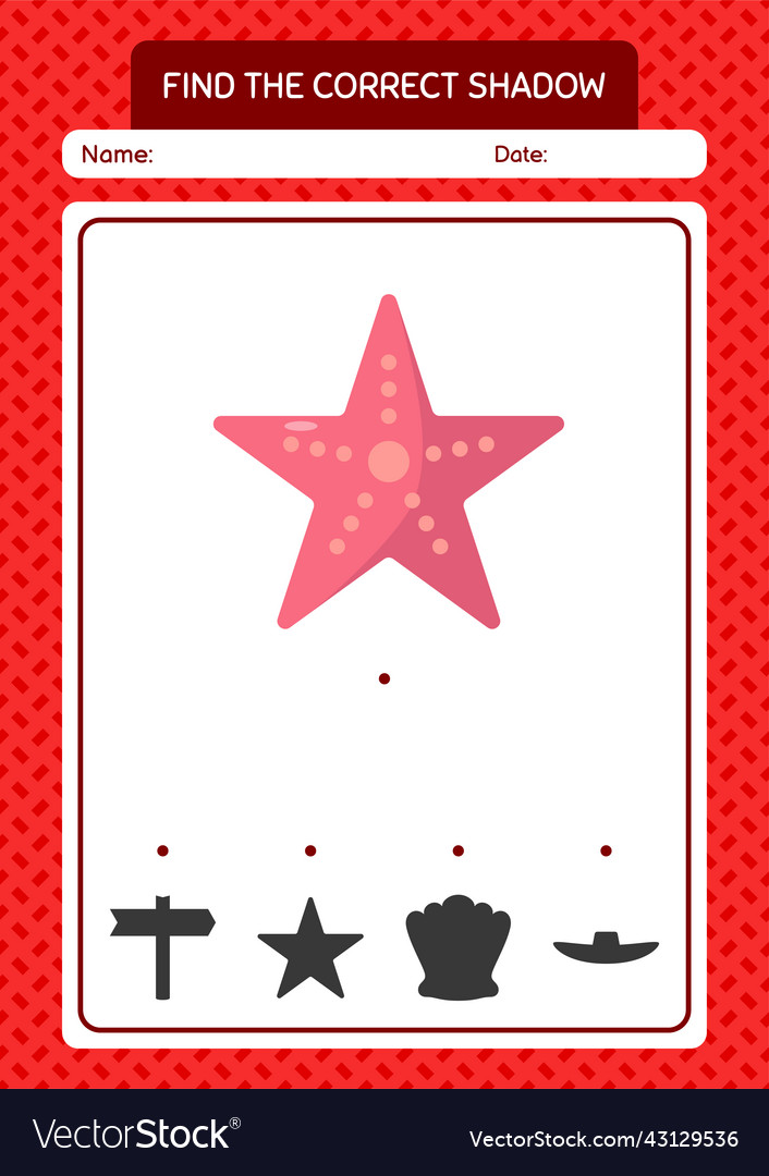 Find the correct shadows game with seastar