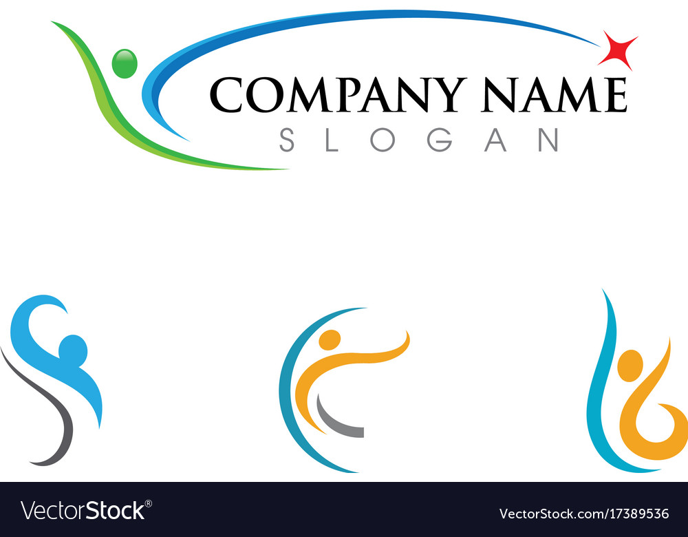 Human character logo sign health care