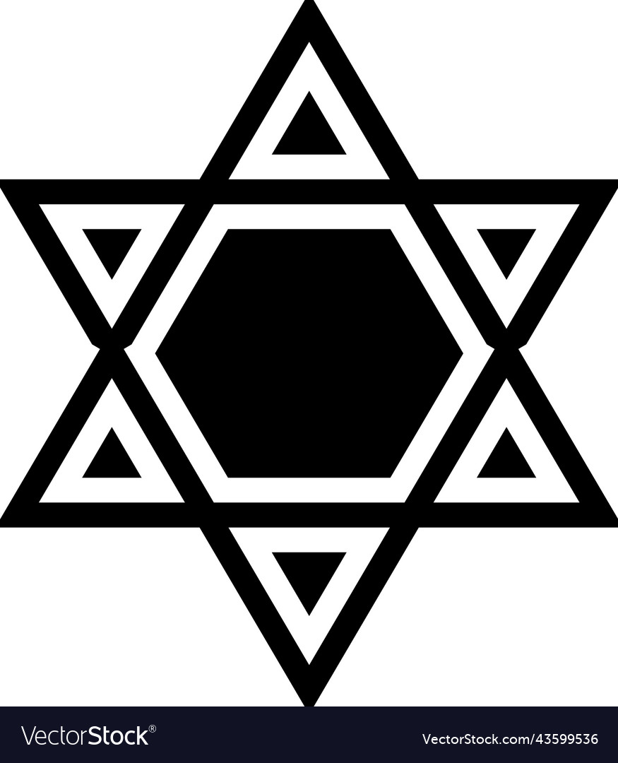 Judaism religion glyph icon