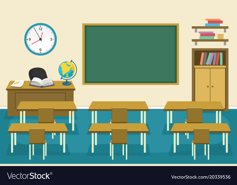 Kids classroom Royalty Free Vector Image - VectorStock