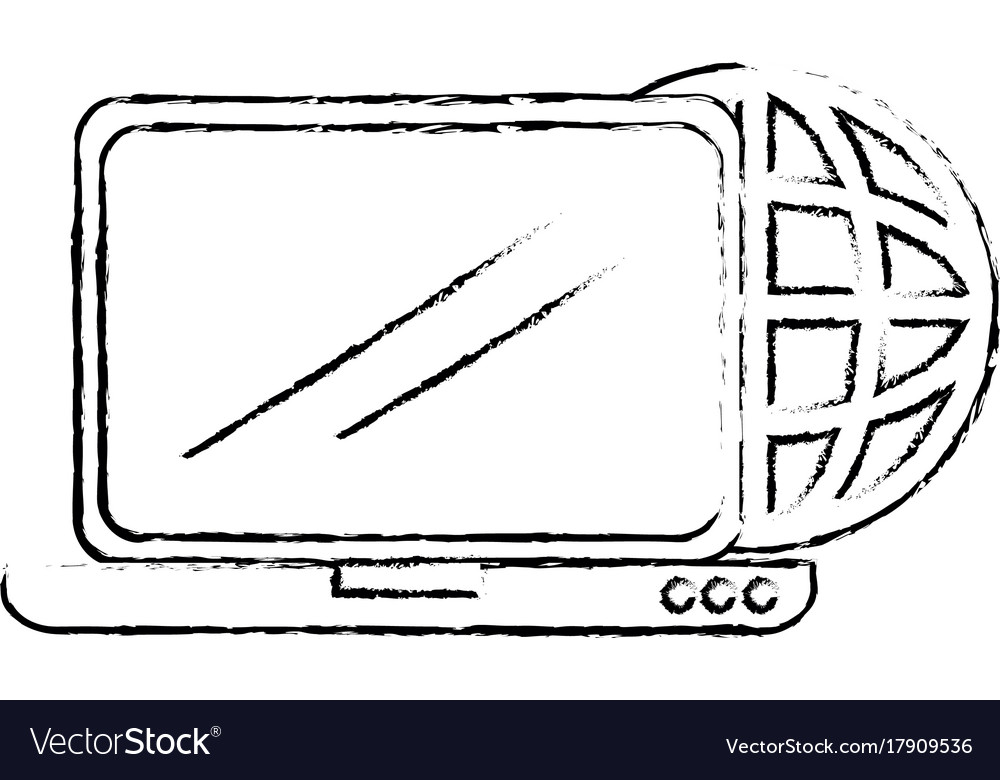 Laptop computer with planet