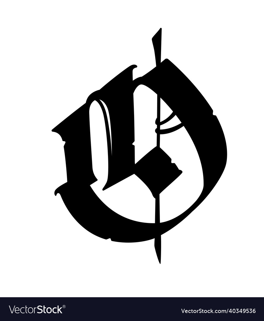 letter-o-in-the-gothic-style-alphabet-symbol-vector-image