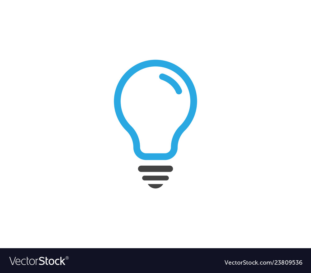 Light bulb symbol Royalty Free Vector Image - VectorStock