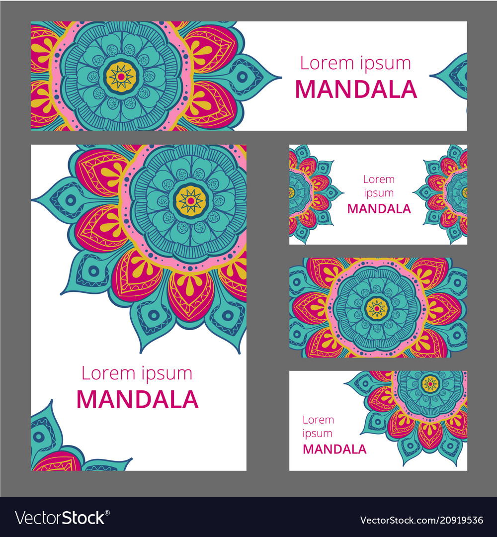 Mandala pattern design template may be used