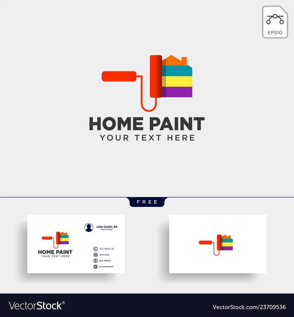 Paint brush colorful logo template icon element