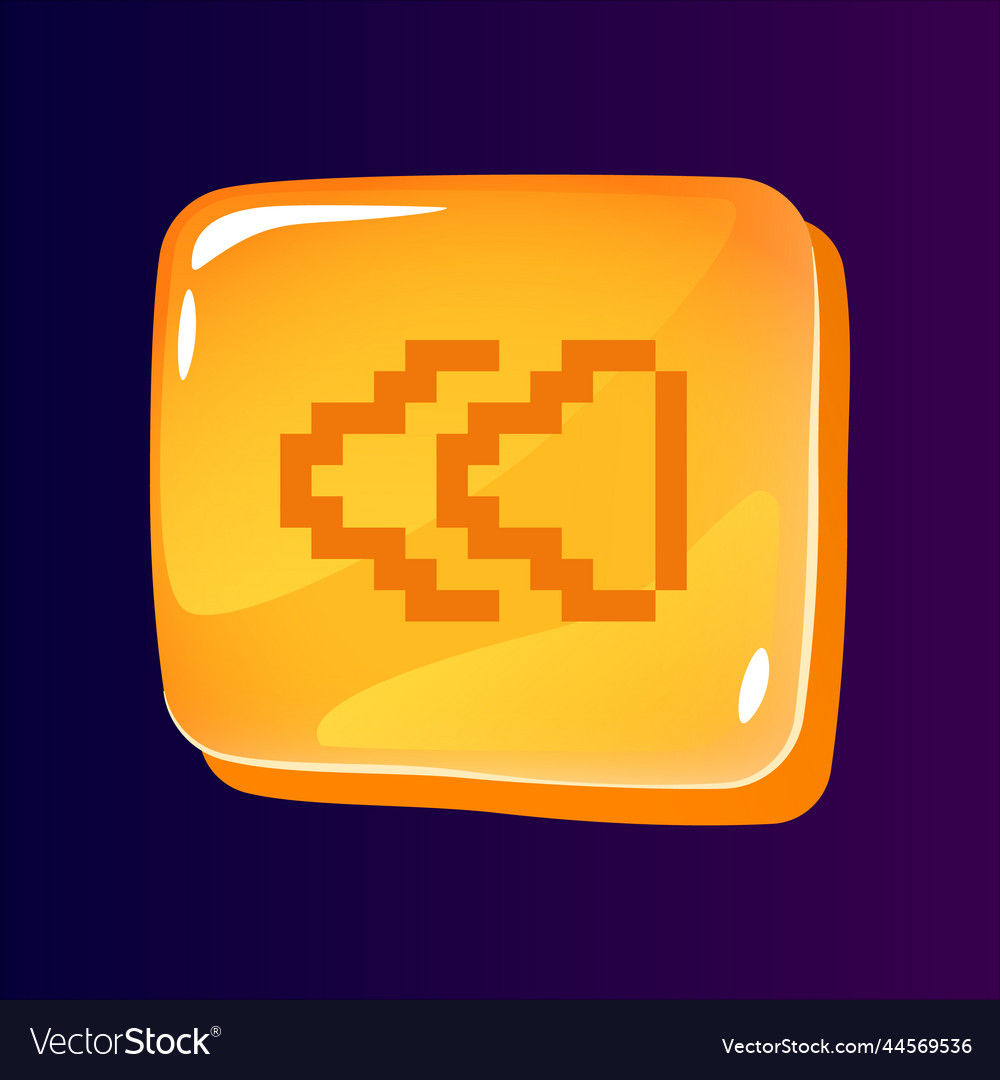 Player control glossy ui button with pixelated Vector Image Player control glossy ui button with pixelated