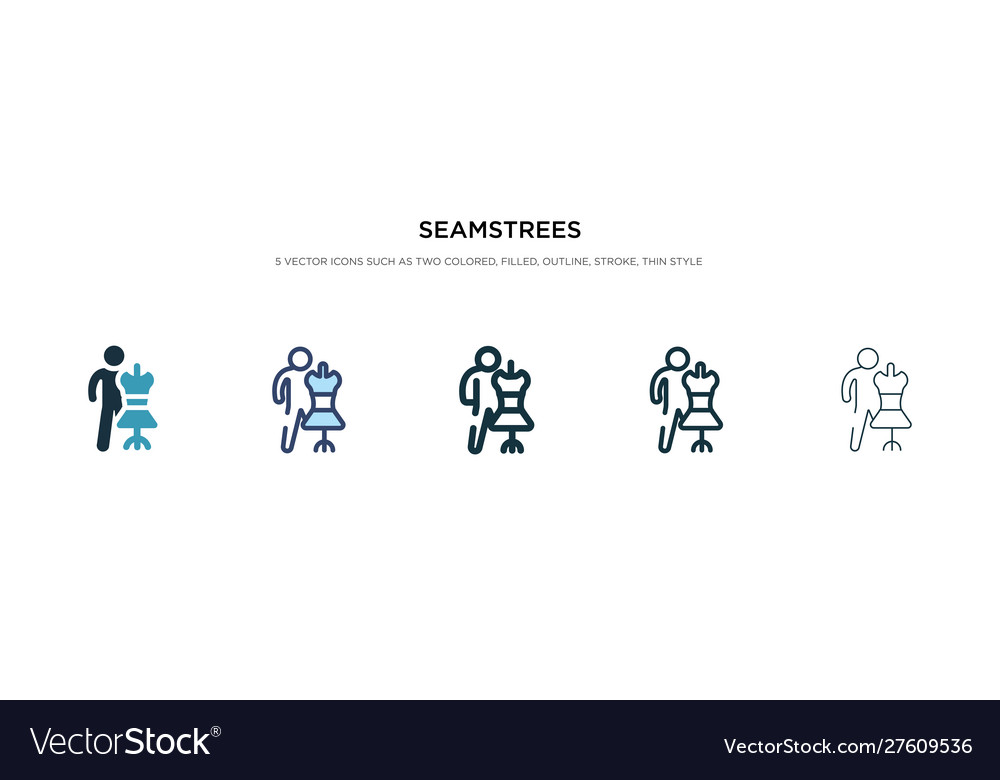 Seamstrees icon in different style two colored