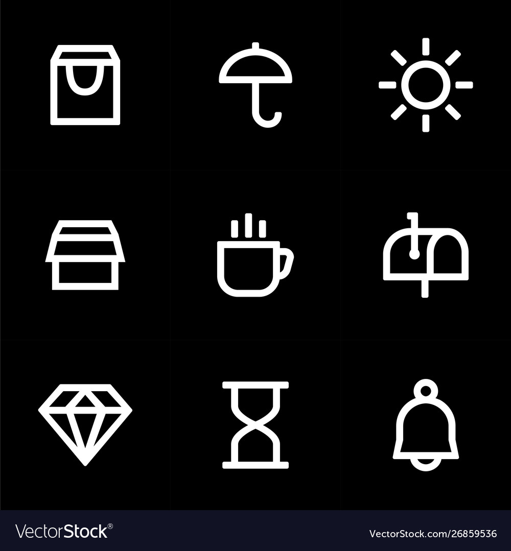 Set icons for simple flat style ui design