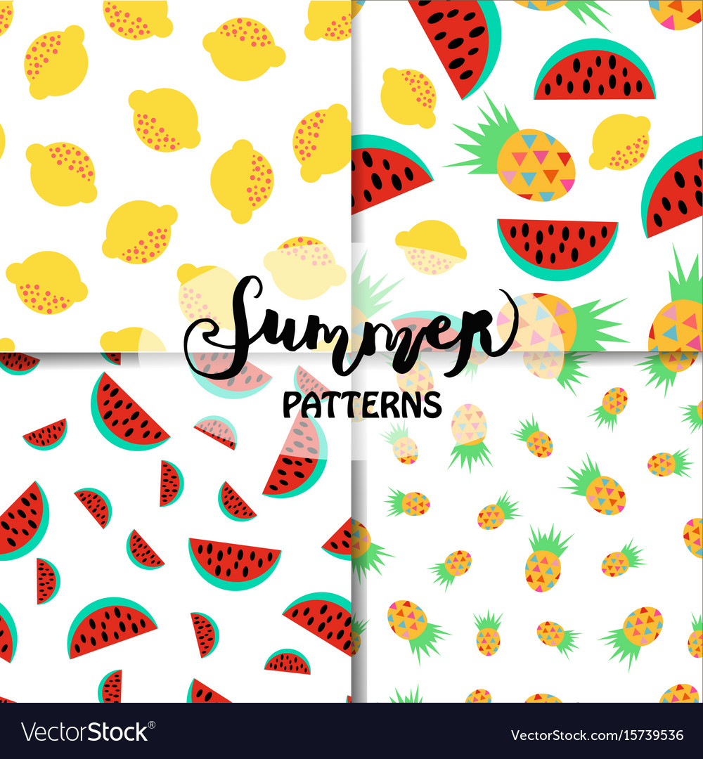 Set of summer patterns