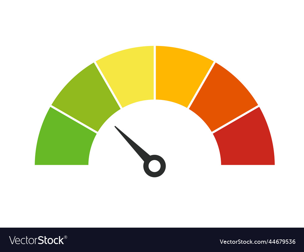 Speedometer meter with arrow for dashboard
