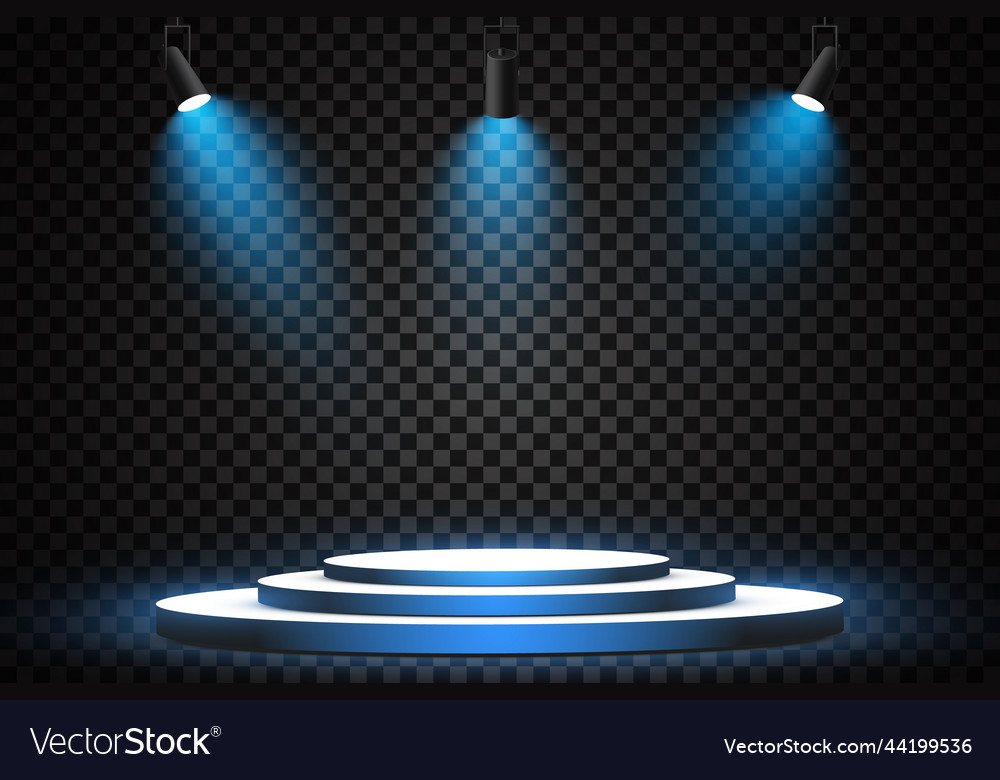 Spotlights Szene Lichteffekte leuchten vector image Spotlights Szene Lichteffekte leuchten