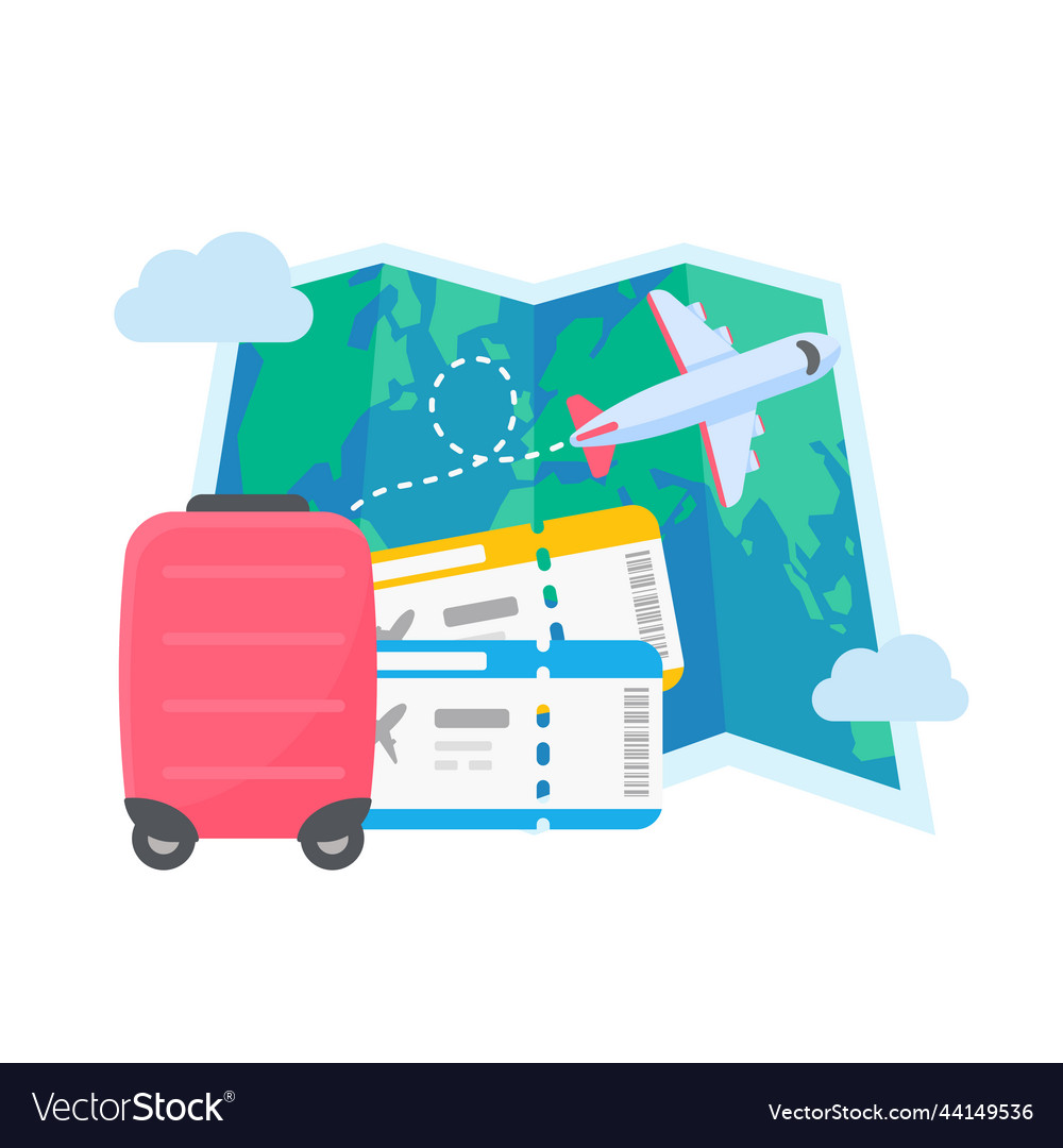 World map is pinned to plan travel Royalty Free Vector Image