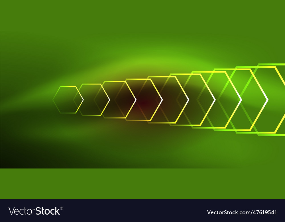 Abstract background techno neon hexagons hi-tech vector image Abstract background techno neon hexagons hi-tech