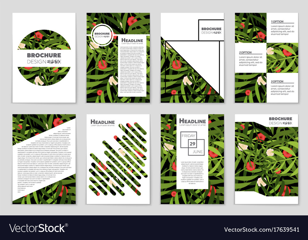 Abstract layout background set for art