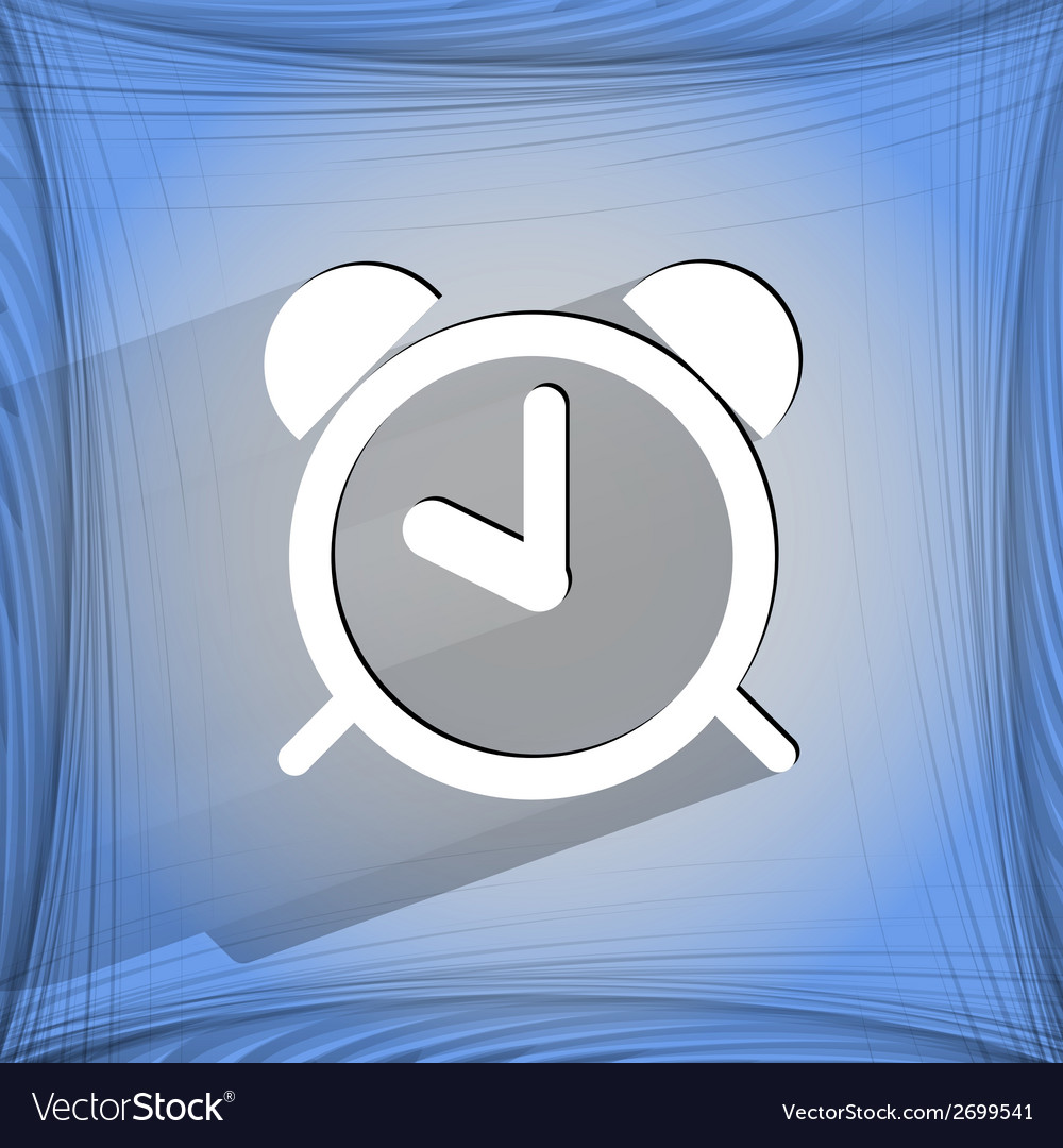 Alarm clock flat modern web design