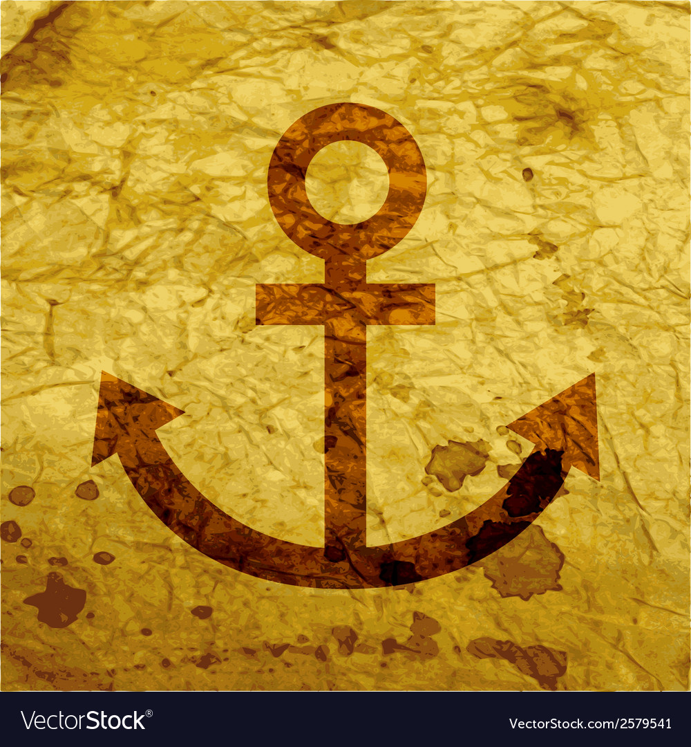 Anchor flat modern web button and space for your