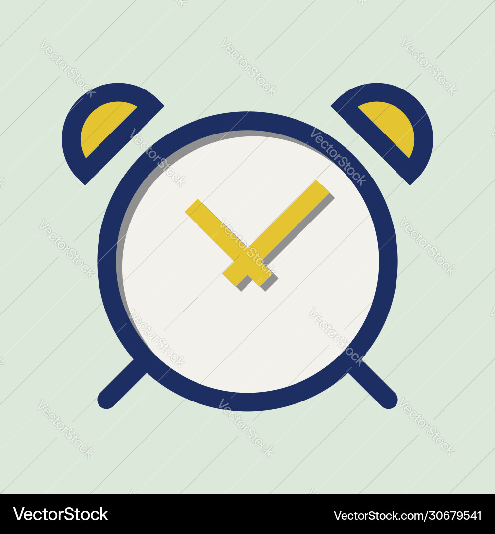 Basic alarm clock color icon Royalty Free Vector Image