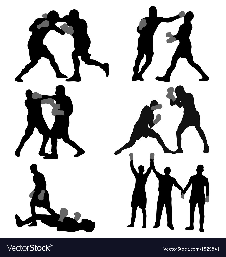 Shadow boxing Royalty Free Vector Image - VectorStock