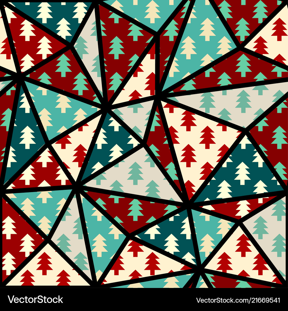 Christmas trees seamless pattern Royalty Free Vector Image