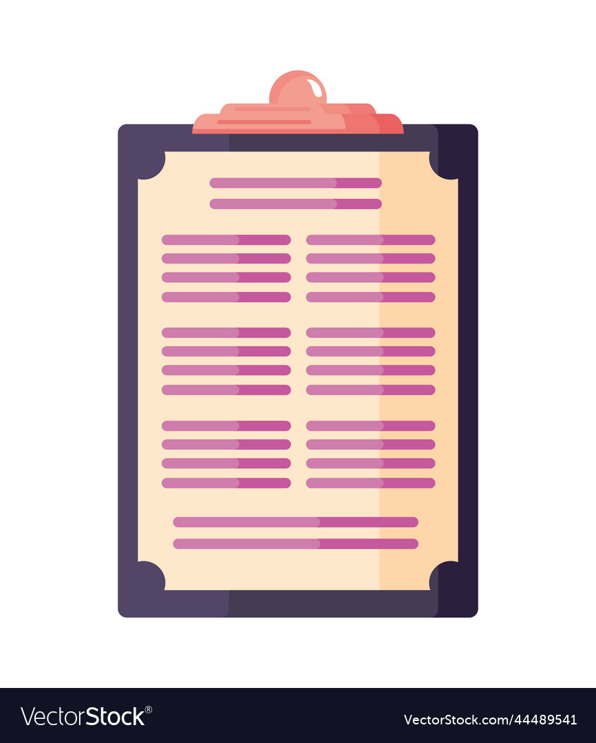 Clipboard with paper document