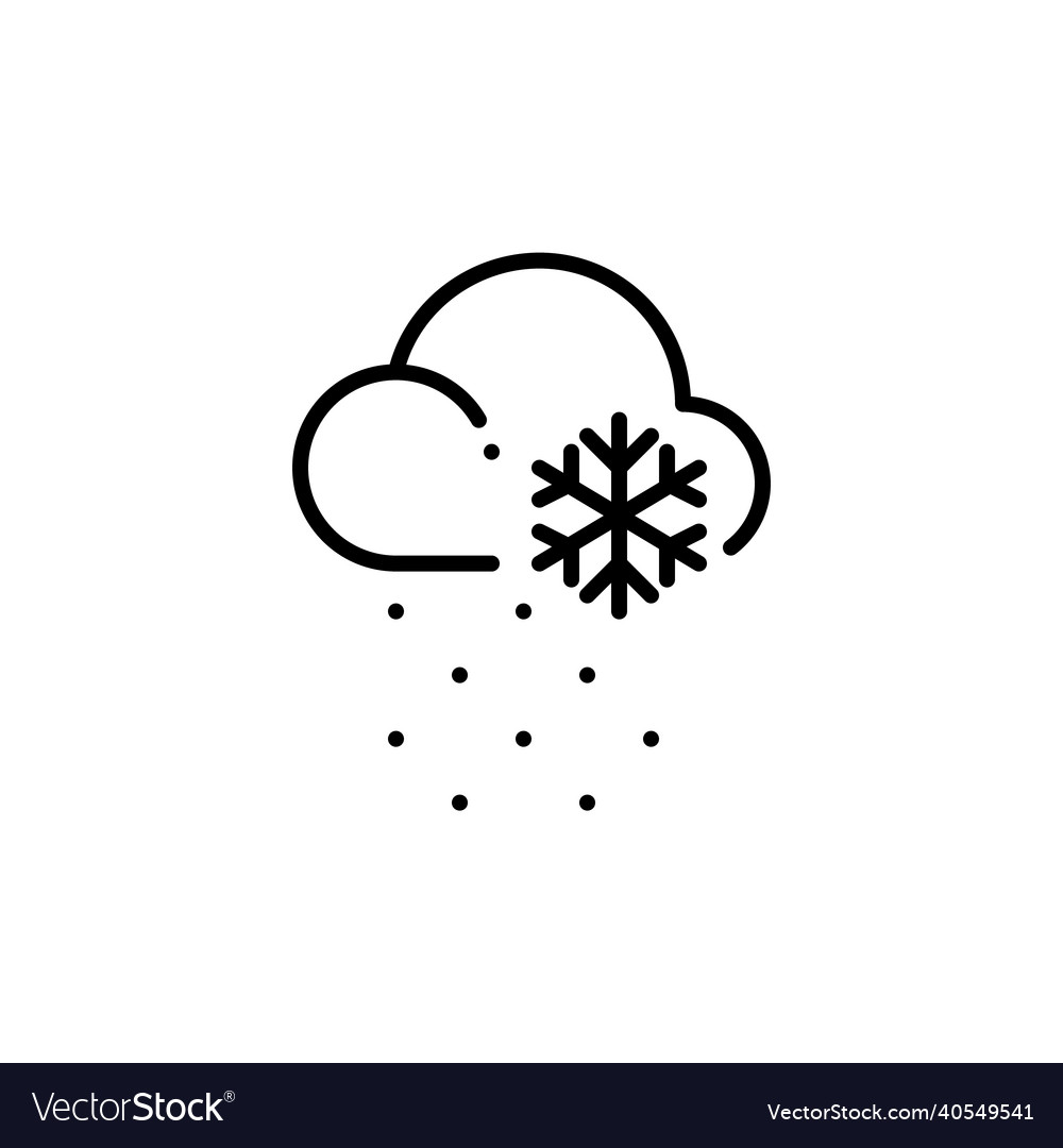 Cloud with snow winter weather pixel perfect
