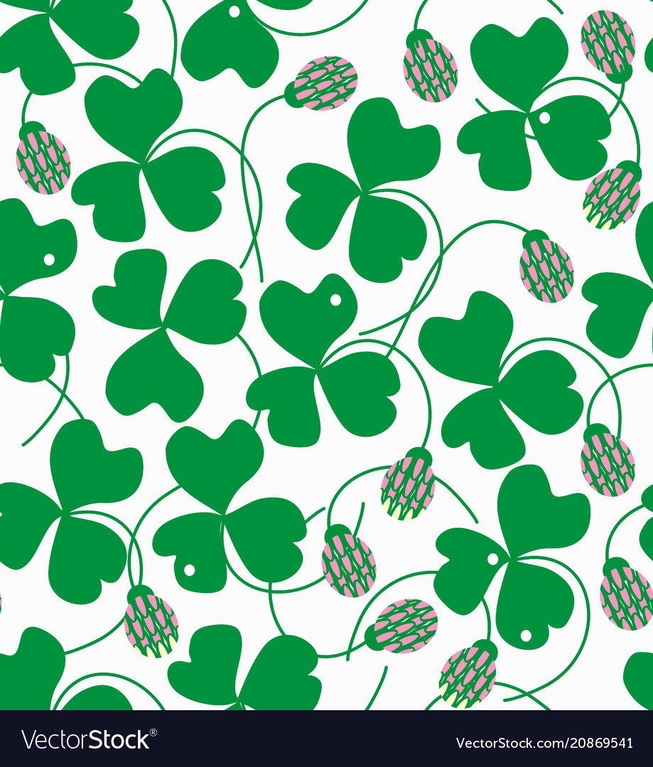 Clover flowers and leaves