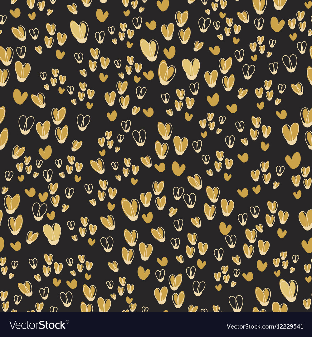 Cute seamless pattern from gold repeating Vector Image