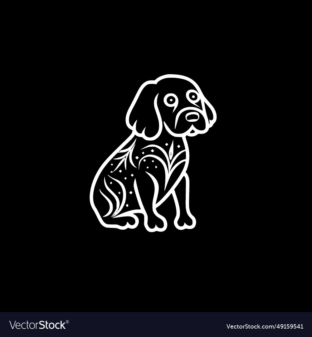 Dog - minimalist and flat logo