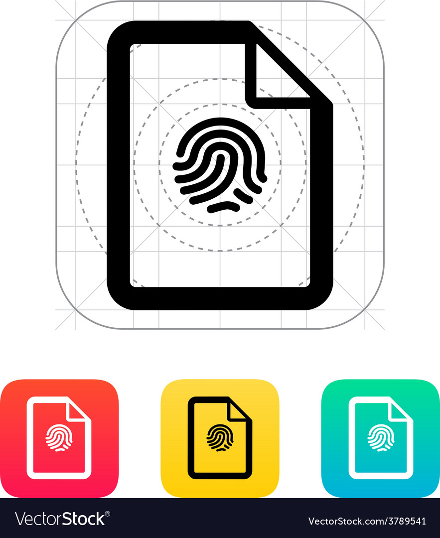 Fingerprint on file icon