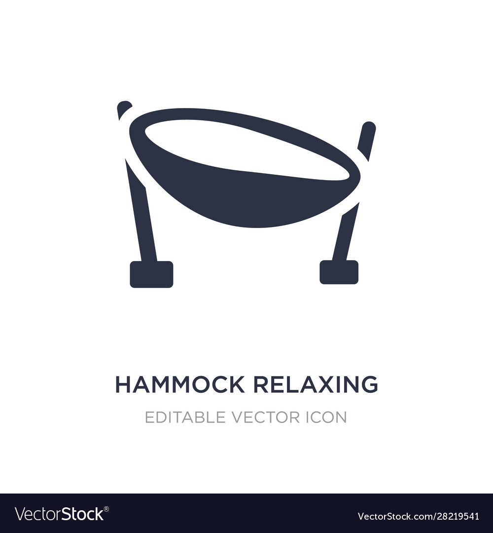 Hammock relaxing icon on white background simple